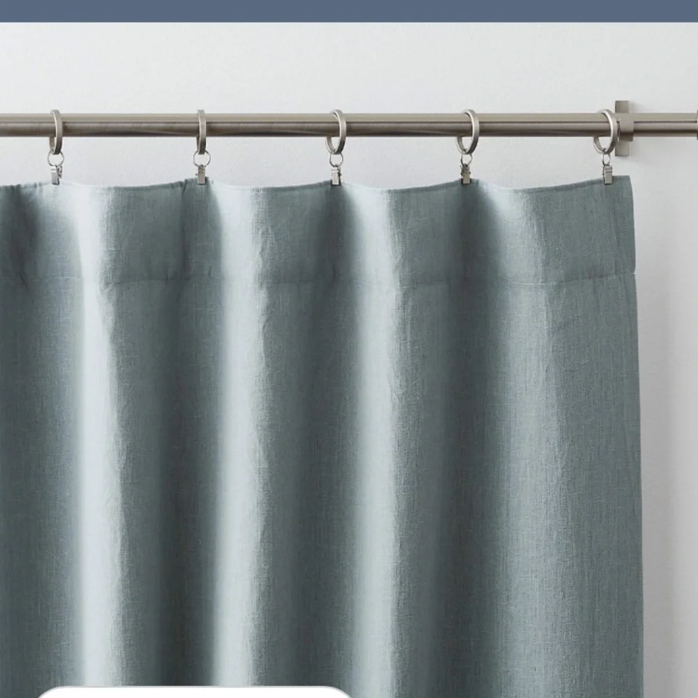CRATE & BARREL EUROPEAN FLAX CERTIFIED LINEN LINED DRAPERY SET OF 2 - 52 x …